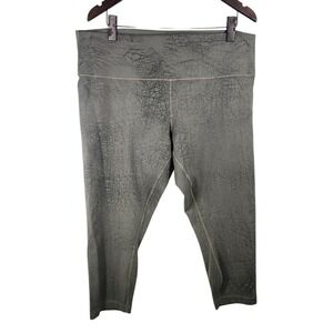 NEW Lululemon Wunder‎ Train HR Tight 23" Women 20 Grey Crackle Dye Leggings Yoga